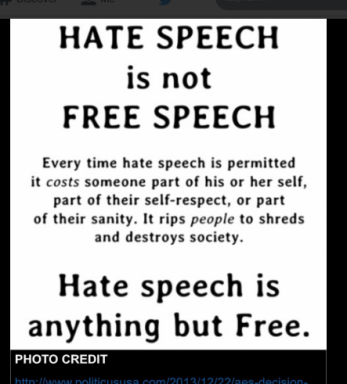 hate speech is not free speech